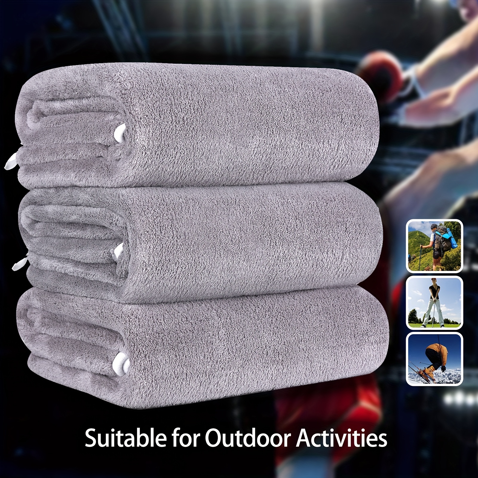Paquete 3 Toallas Baño Microfibra Super Suaves Absorbentes, Perfectas Spa,  Yoga, Ejercicio Uso En Baño - Deporte Aire Libre - Temu