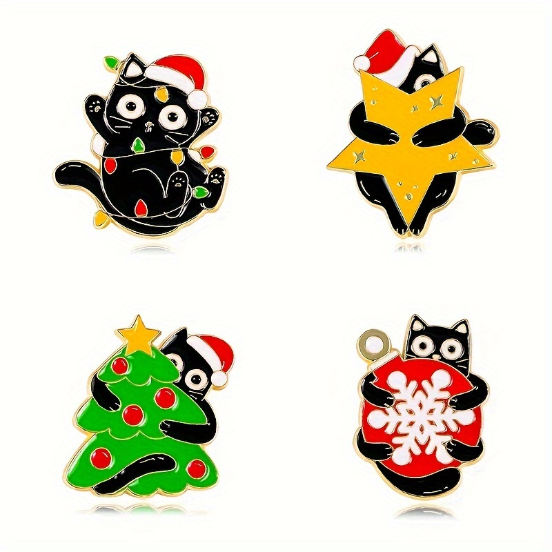 Cute Cartoon Cat Enamel Brooch Pin For Pet Lovers Kids And - Temu