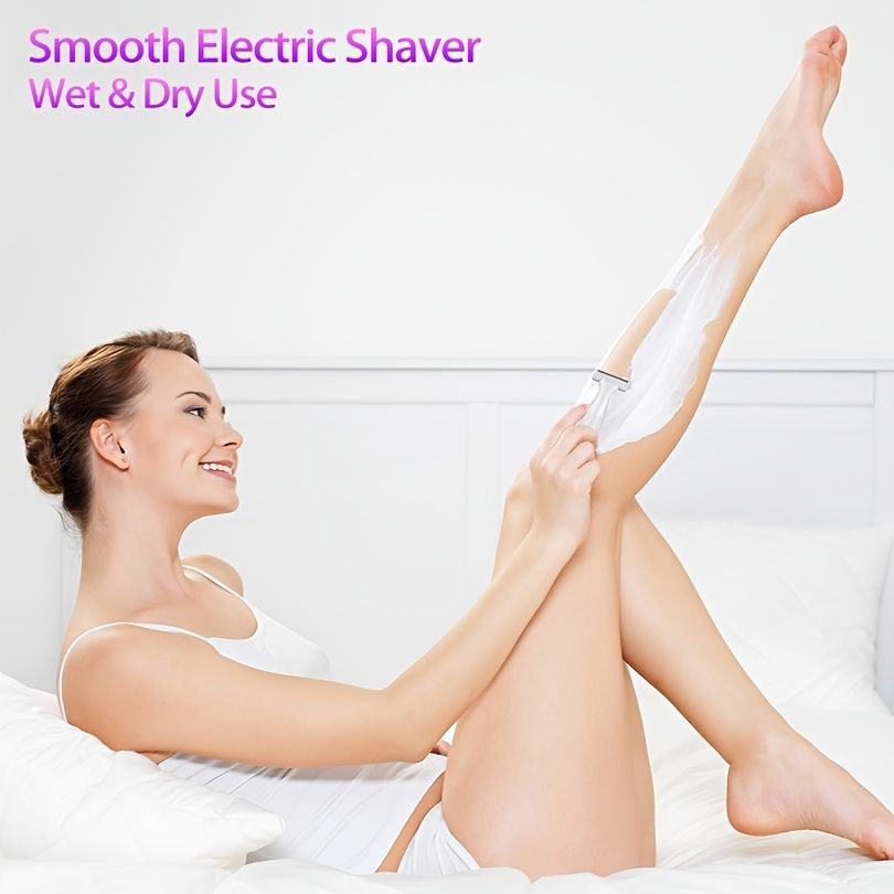 Electric Razor For Women 2 In 1 Womens Shaver For Pubic Hair Wet Dry Lady Hair  Removal Battery Operated Bikini Trimmer For Bikini Line Legs Painless With  Storage Bag - Beauty &