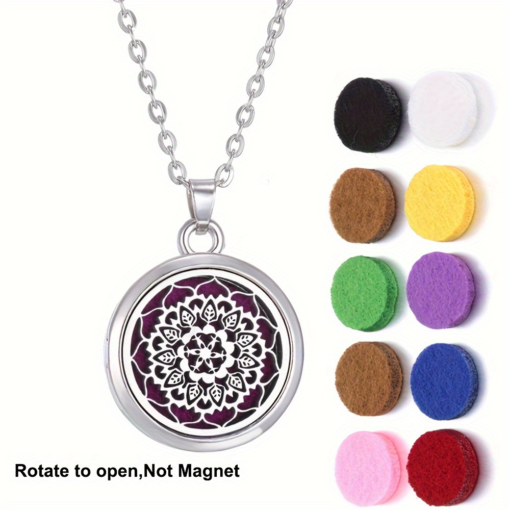 Aromatherapy Essential Oil Diffuser Necklace threaded Swivel - Temu