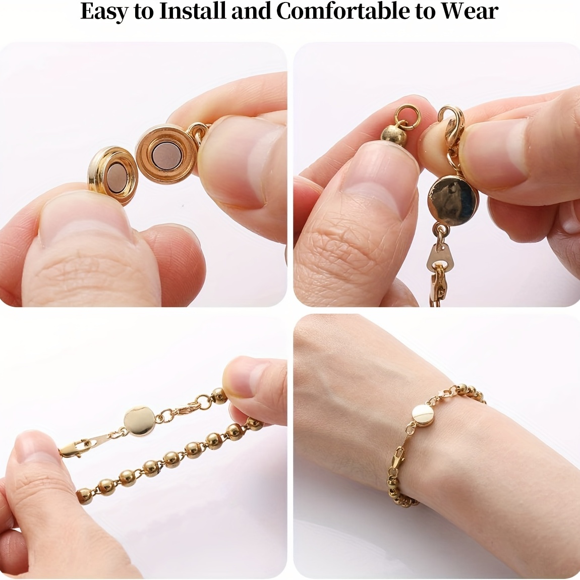 Magnetic Necklace Clasps And Closures Color Retention Diy - Temu