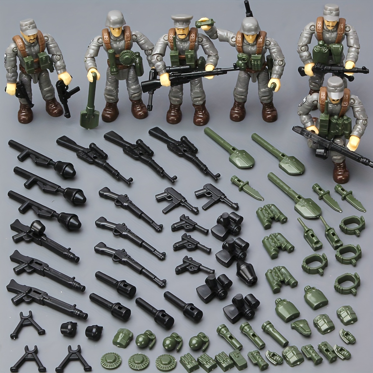 Set militaires figurines avec accessoires, figurines
