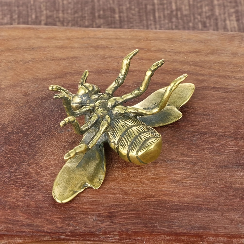 Golden Bee Figurines Vintage Brass Bee Statues Decorative - Temu Canada