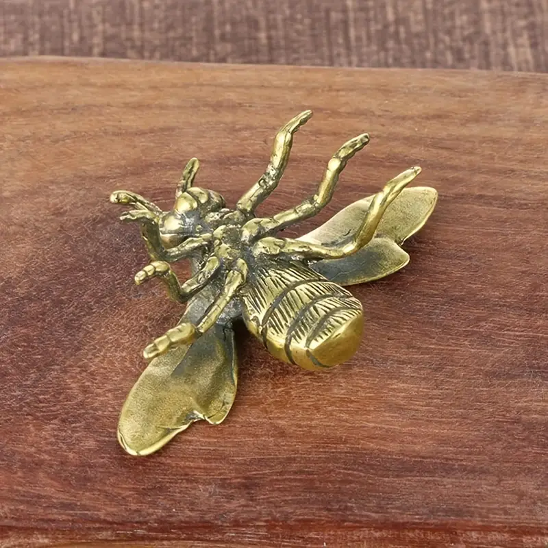Golden Bee Figurines Vintage Brass Bee Statues Decorative - Temu