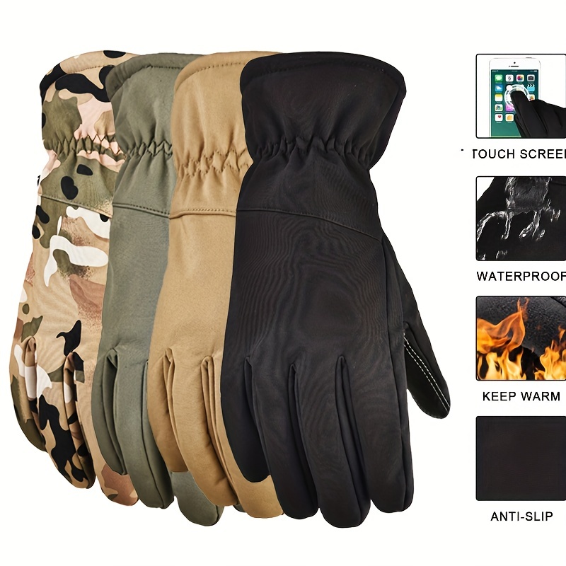 Ski Fishing Gloves Windproof Waterproof Touch Screen Gloves - Temu