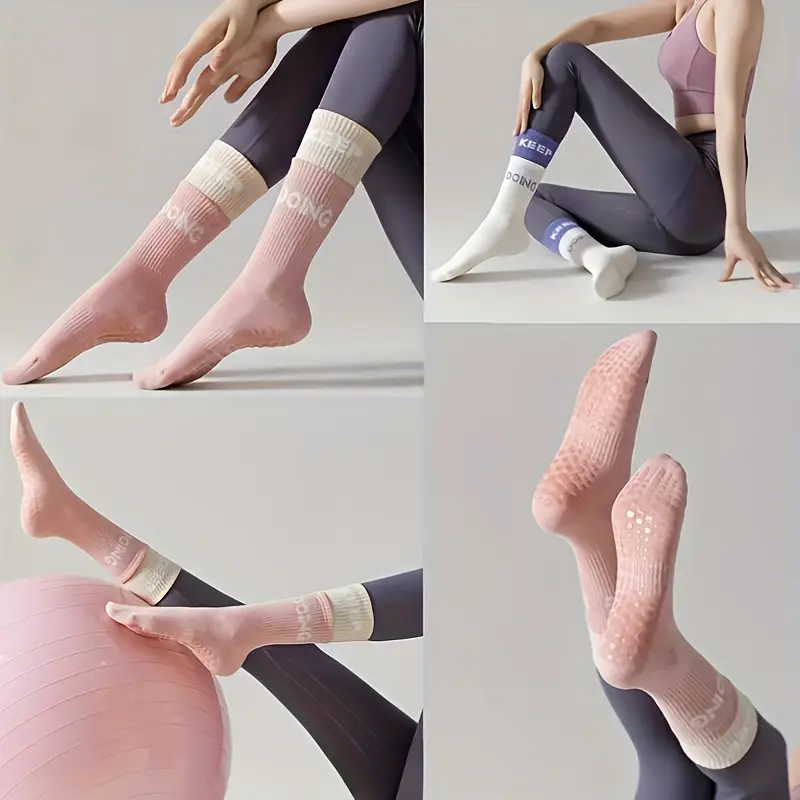 Non Slip Skid Socks Anti Slip Grip Socks Women Pilate Barre - Temu