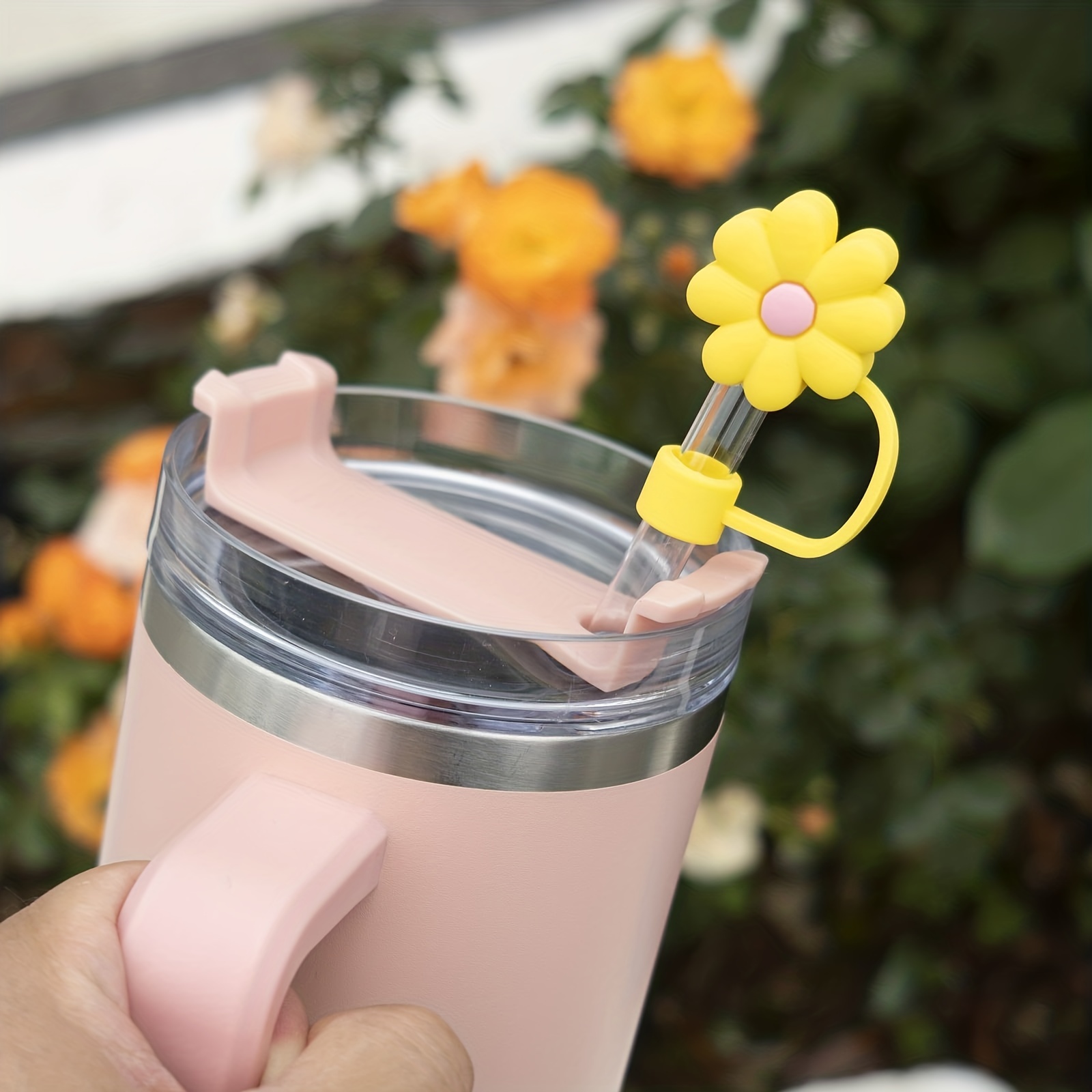 Lomild Cute Silicone Straw Covers For Stanley Tumblers, Dust-proof Drinking  Straw Reusable Straw Tips Covers For Stanley - Temu