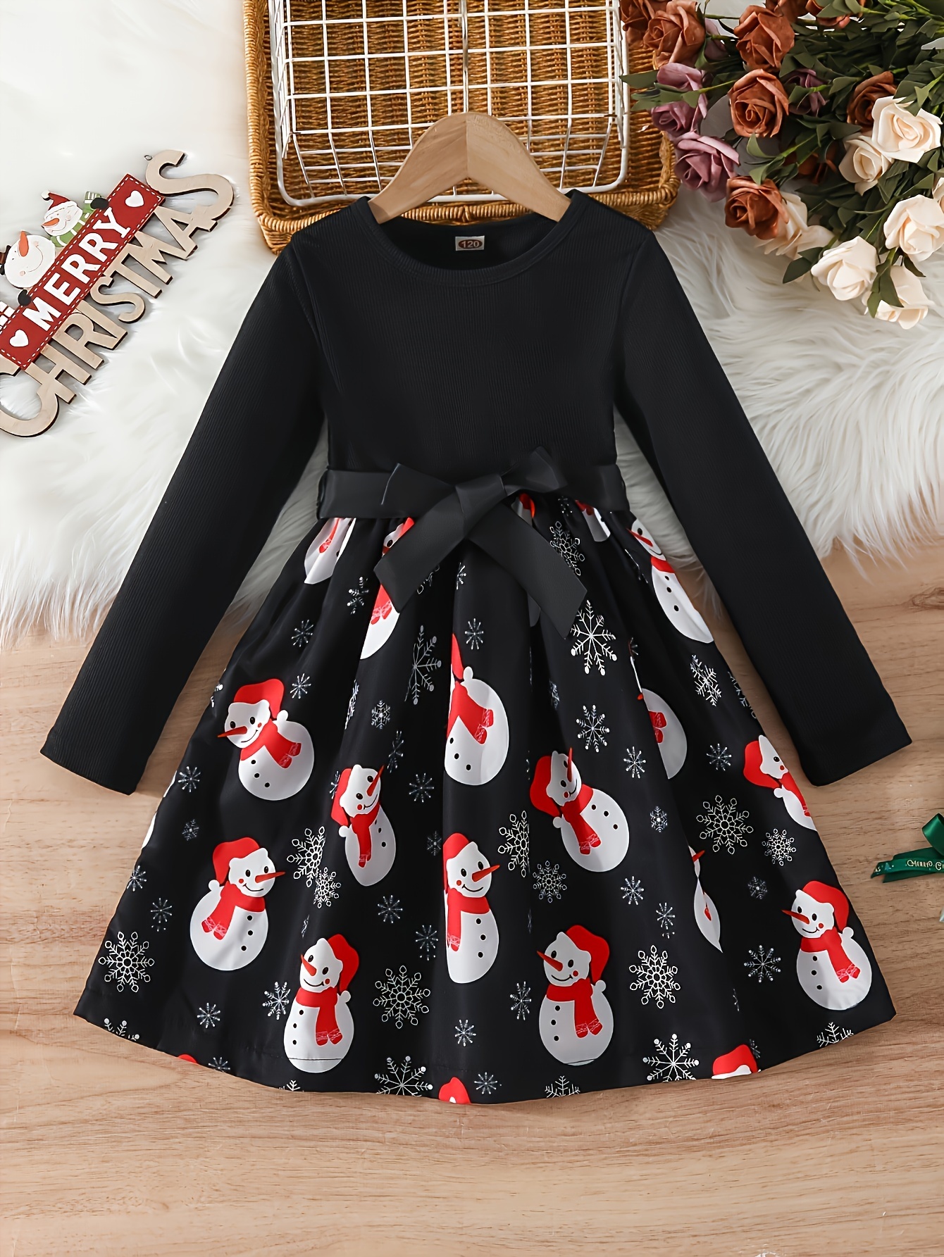 Long sleeve shop christmas dress