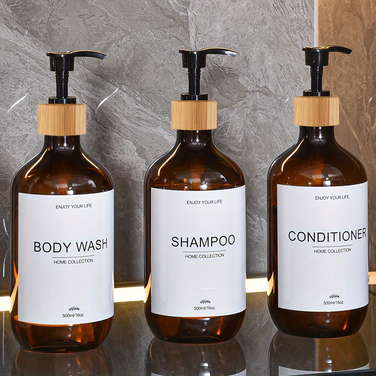Contenant de shampoing vide 1pc bouteille de Lotion vide bouteille de  shampoing pratique bouteille de Gel douche pour hôtel maison salle de bain  