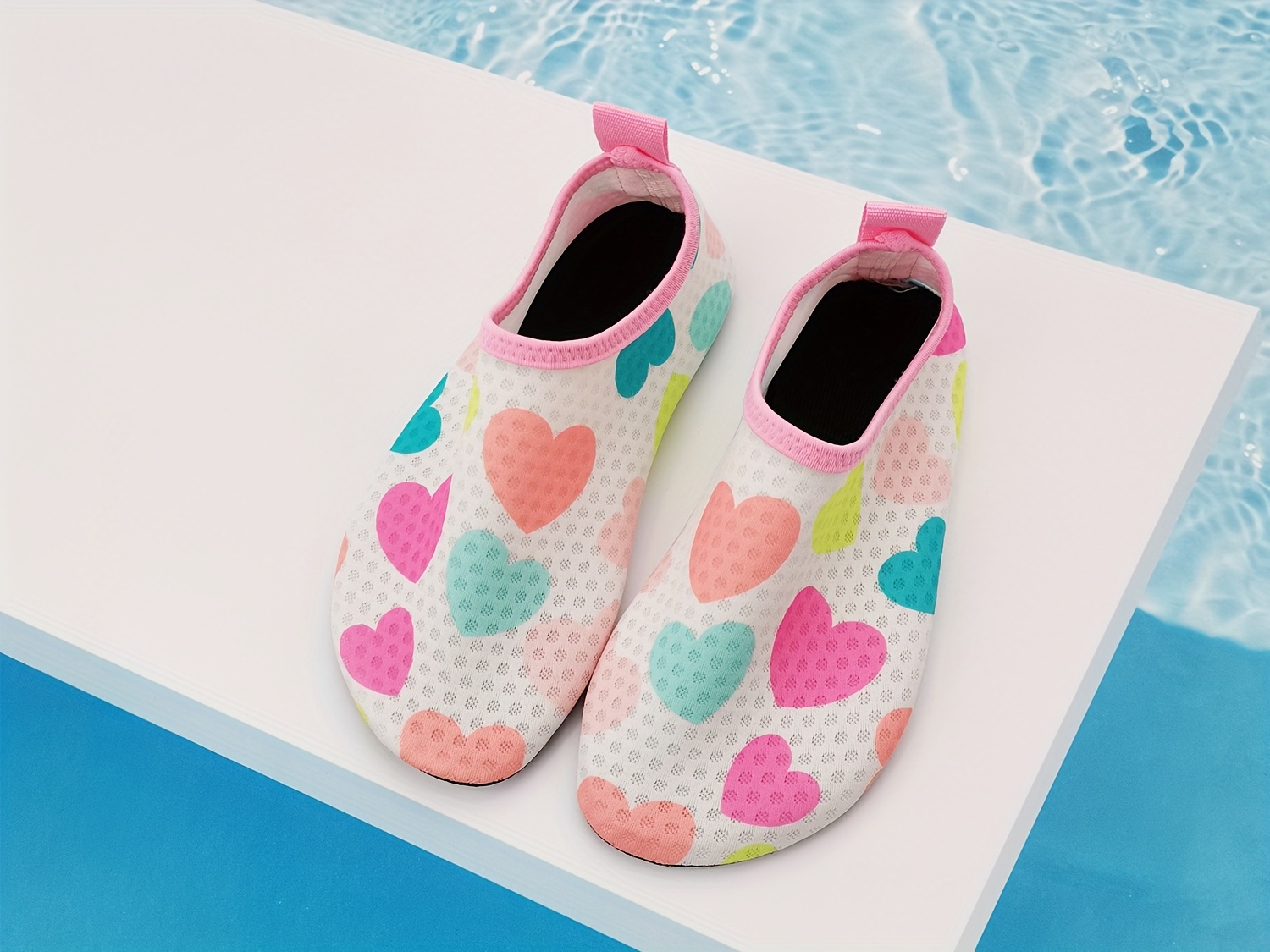 Cute Cartoon Barefoot Slip On Slippers, Lightweight Non Slip Quick Drying House Shoes For Girls, Swimming Walking Yoga, All Seasons