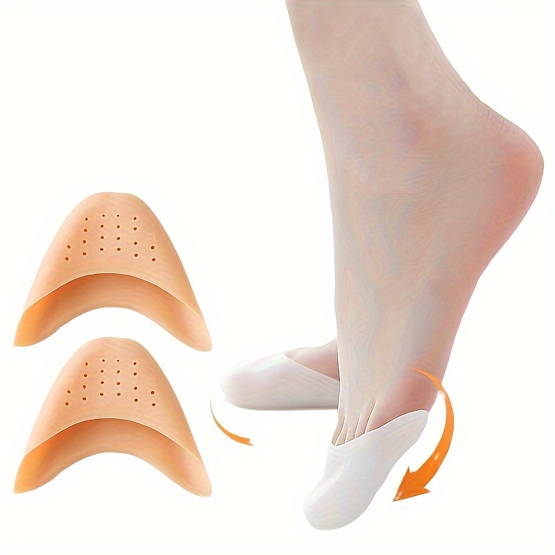  2 Pair Toe Protectors Pointe Shoes Protectors Ballet Dance Shoe  Toe Pads Toe Covers Toe Protectors with Breathable Hole (White *1 Pair +  Skin Color *1 Pair) : Health & Household