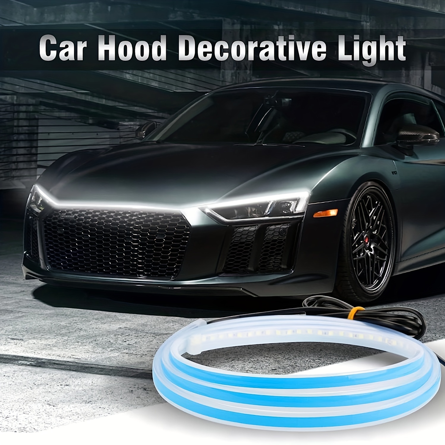 Dynamic Scan Start Up Hoodbeam Kit, Flexible Car Hood LED Meteor