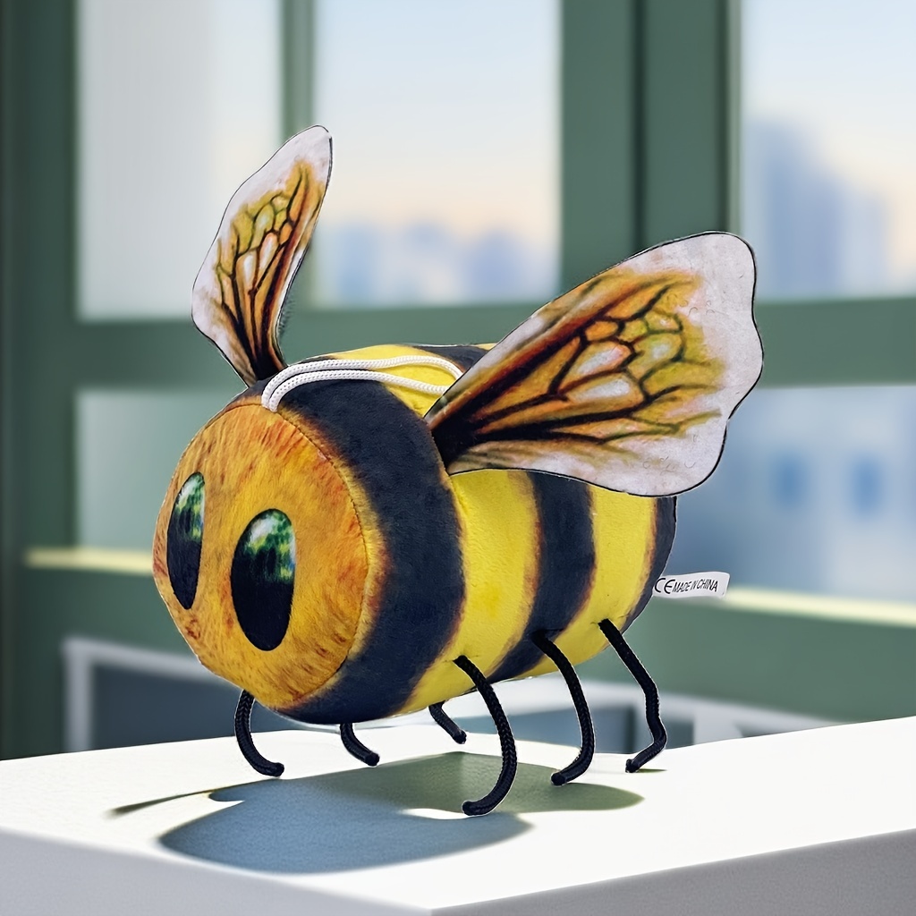 Realistic Bee Stuffed Animal Plush Toy, Lifelike Insect Animal