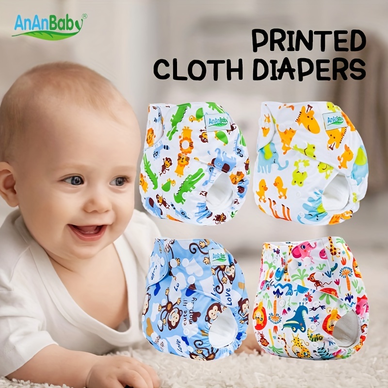 Infant Printed Cloth Diapers Leak proof Large Bird Eye Cloth