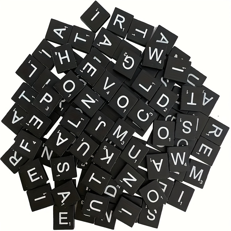 100Pcs Wood Letter Tiles Scrabble Letters for Crafts DIY Wood Gift  Decoration Making Alphabet Coasters Scrabble