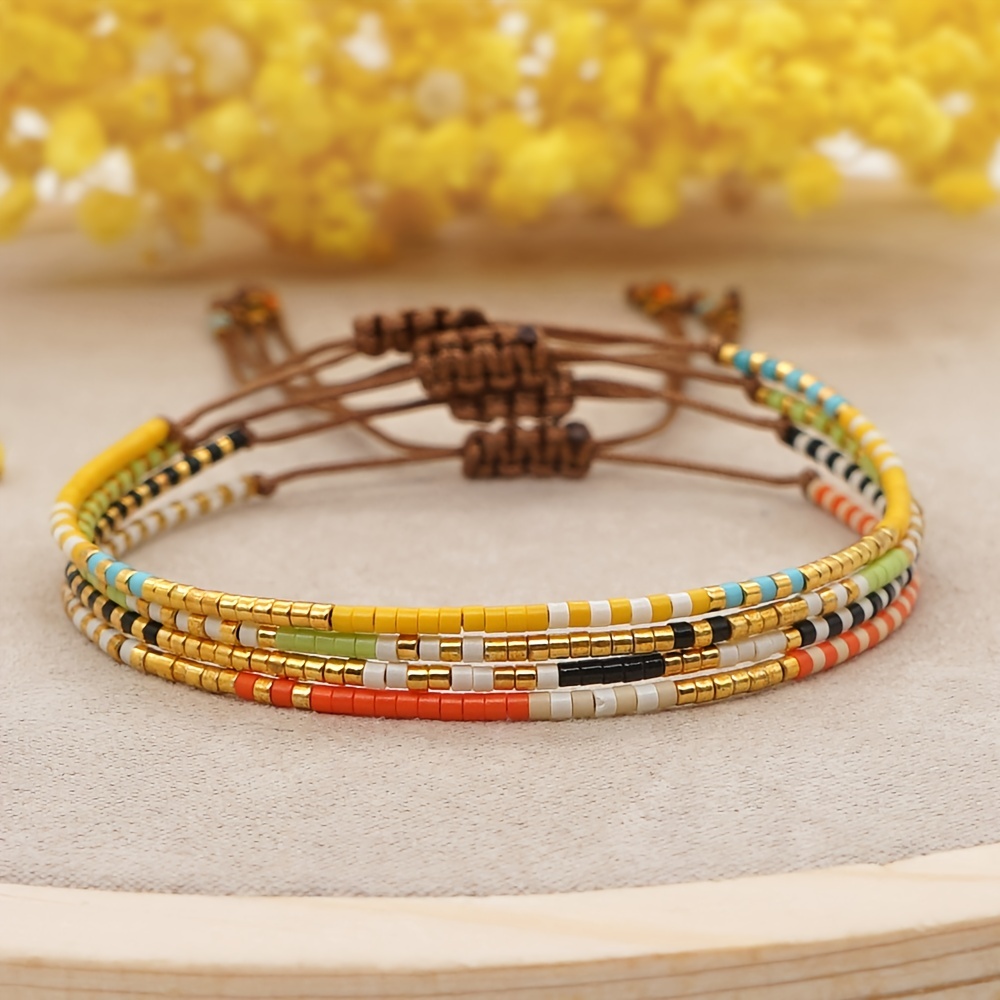 Summer seed bead bracelet tutorial 