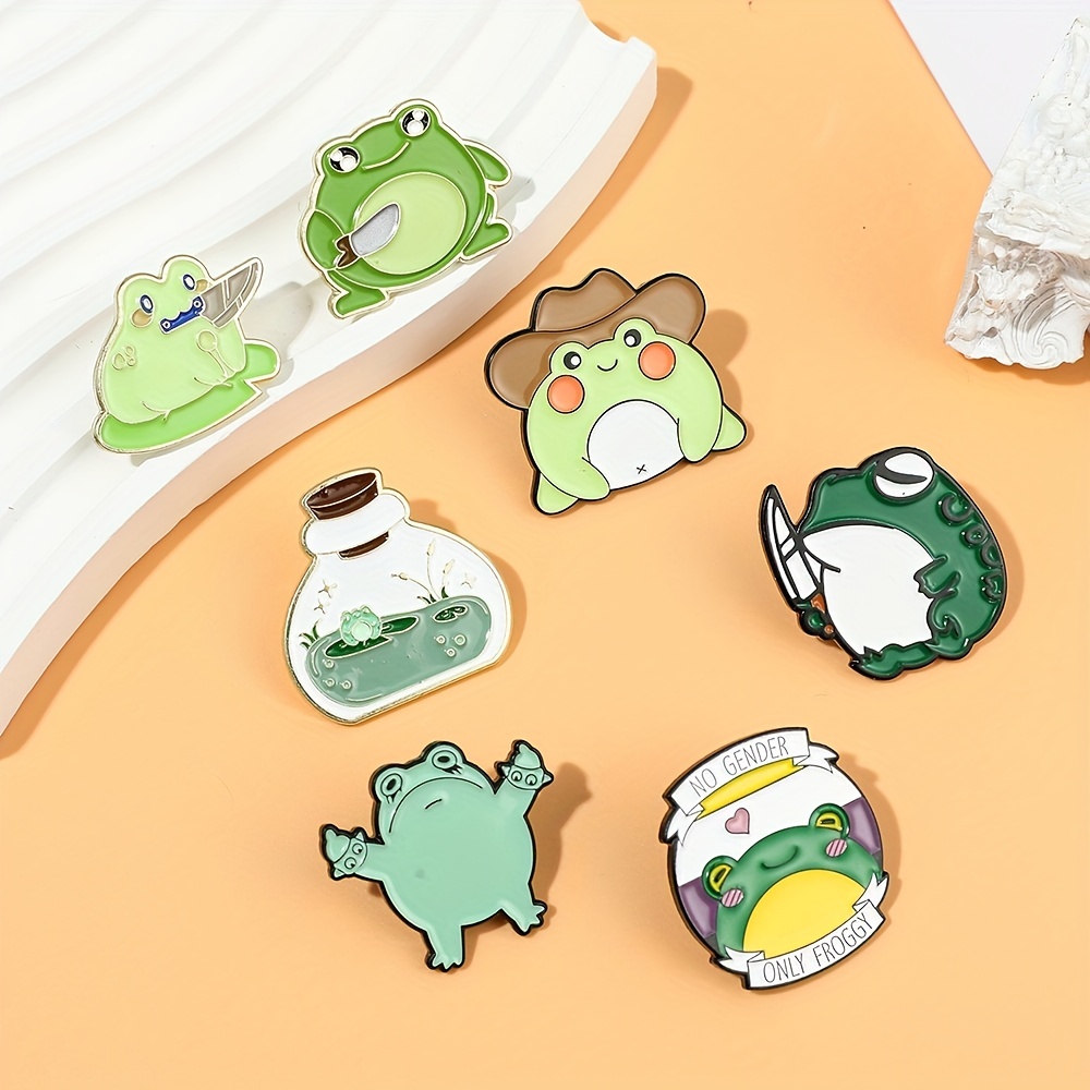 Cute Frog Brooch Pin For Backpack Clothing And Hat Fashion - Temu