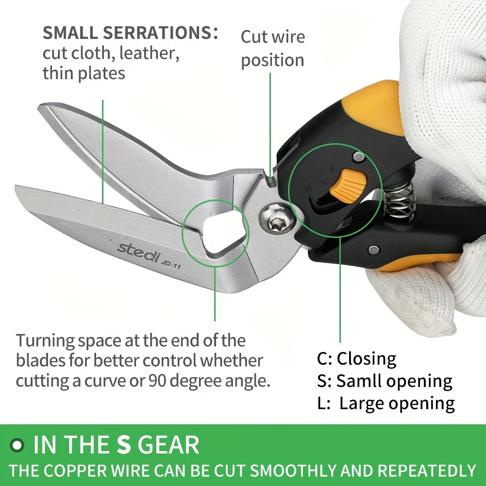Tin Snips, Rust-proof Sheet Metal Cutting Scissors, For Cutting Leather, Cutting  Aluminum, Cutting Sheet Metal, Cutting Card Board 