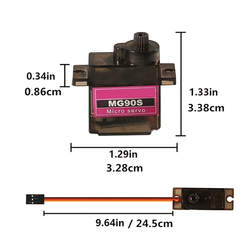 5pcs Mg90s Servo Mini Micro 9g Servo Moteur Engrené Micro - Temu