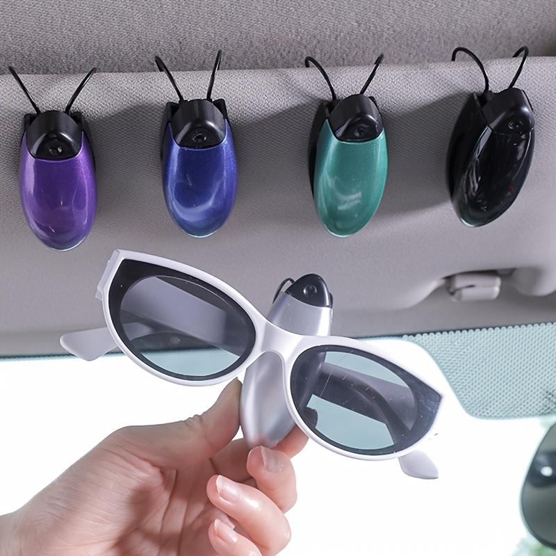 Universeller Auto-Sonnenbrillenhalter, Auto-Sonnenblende, Brillenetui-Halter,  Leder-Sonnenbrillen-Clip