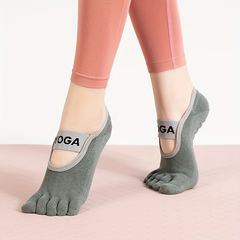 Five toe Split Yoga Socks Women Silicone Non slip Pilates - Temu