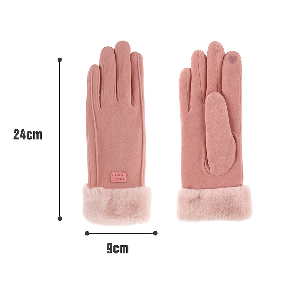 1 Par Guantes Térmicos Felpa Mujer Guantes Resistentes - Temu