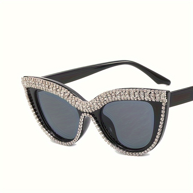 Elegant Exquisite Cat Eye Frame Sunglasses Inlaid - Temu Canada