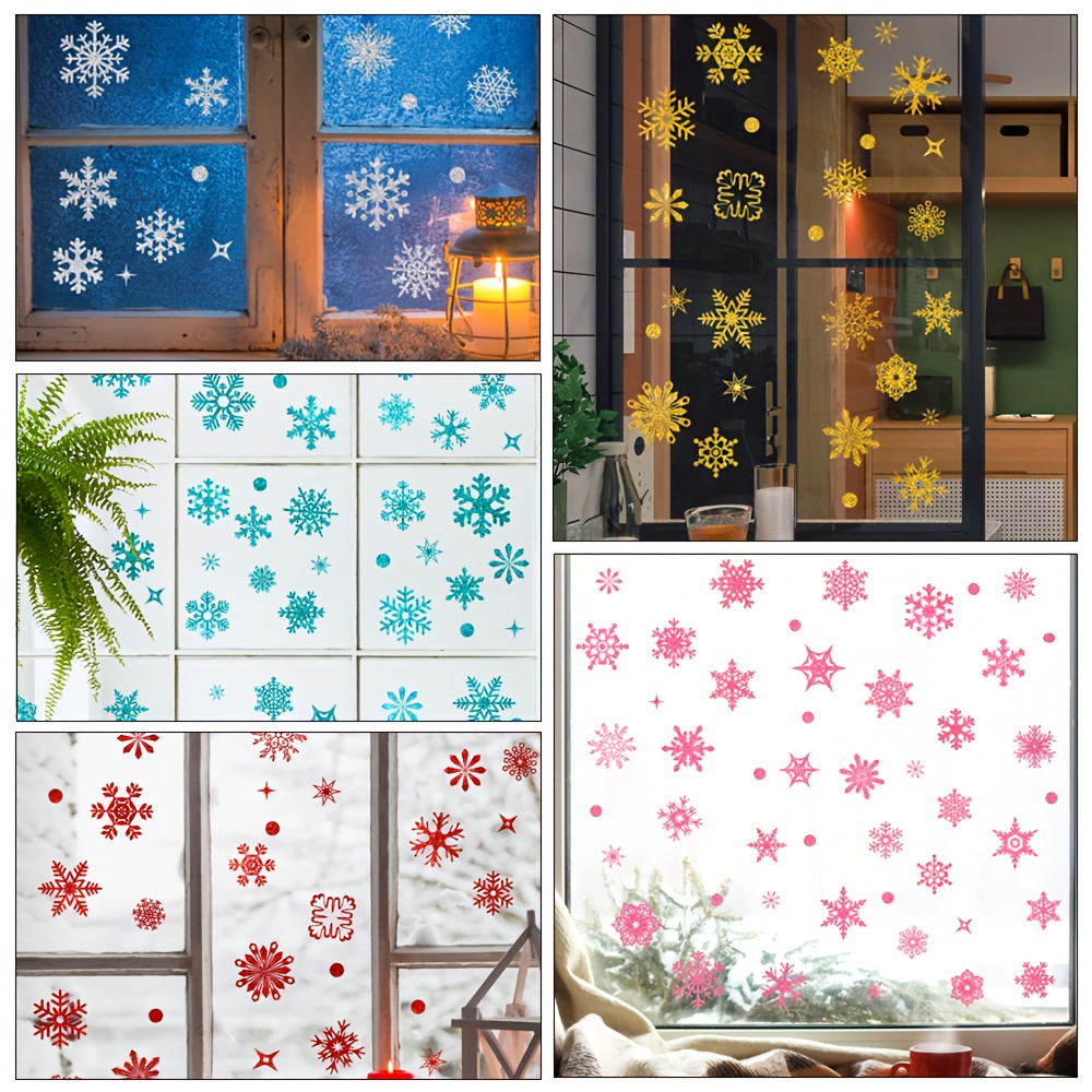 Snowflake Window Stickers Christmas Decorations Winter Door - Temu