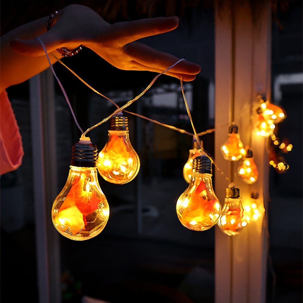 Yellow bulb outlet string lights