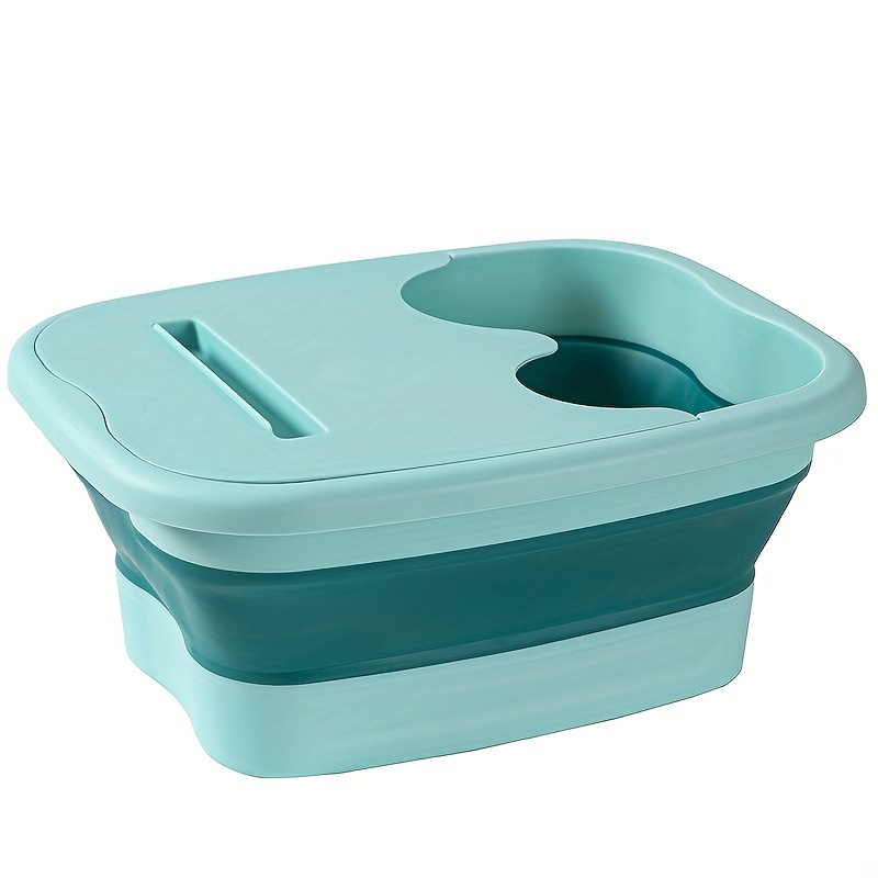 Folding Bubble Foot Bath Bucket With Lid Silicone Bucket - Temu