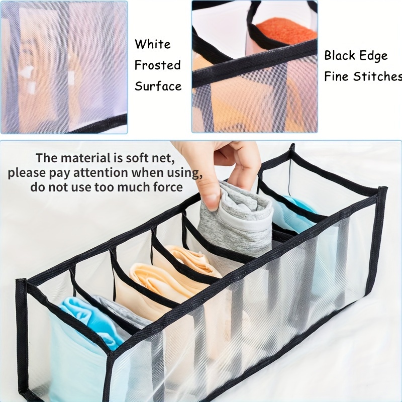 Underwear Storage Boxes Household Compartment Fabric Clothes - Temu
