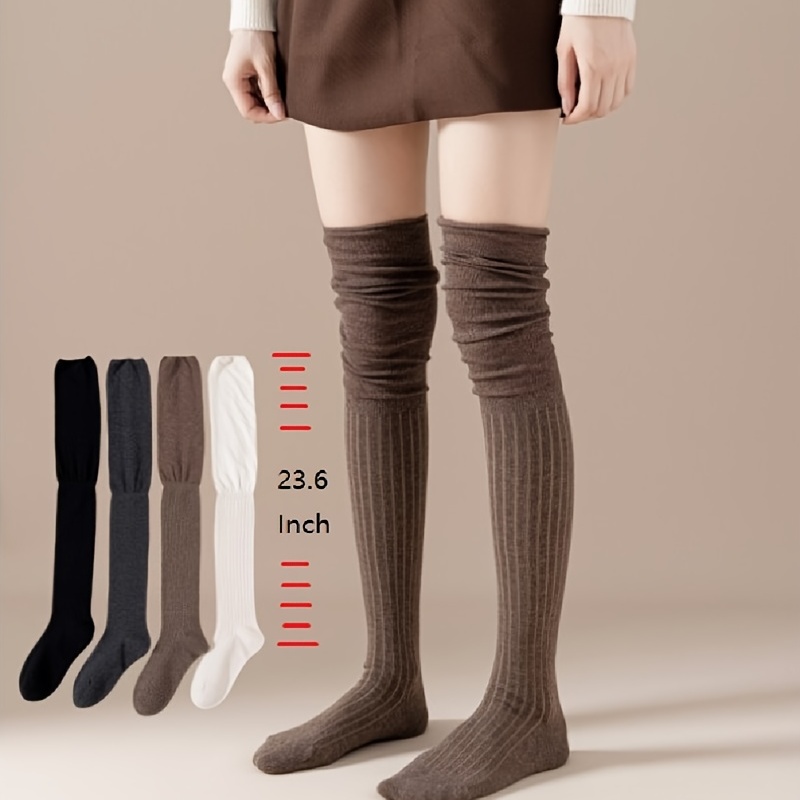 Womens Cotton Knee High Sports Socks - Temu