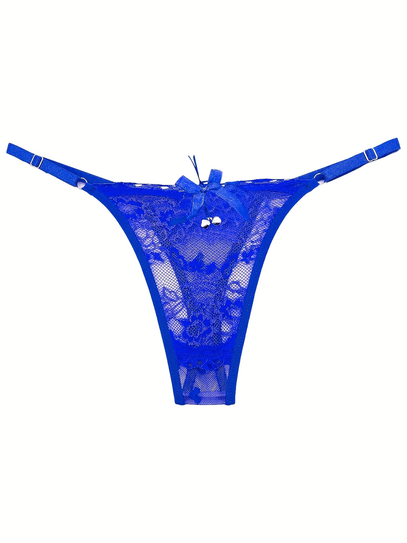 Ladies' Hollow Out Thong Panties With Bow Decor