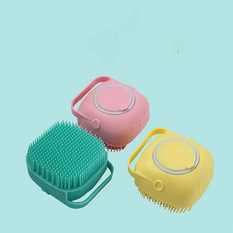 Pet Silicone Bath Brush Massage Scrub Brush For Cat And - Temu