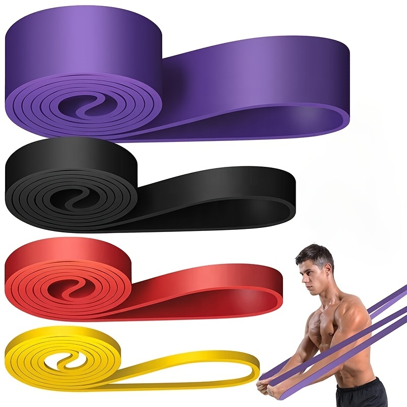 4pcs Fitness Latex Tpe Resistance Tension Bands Different - Temu