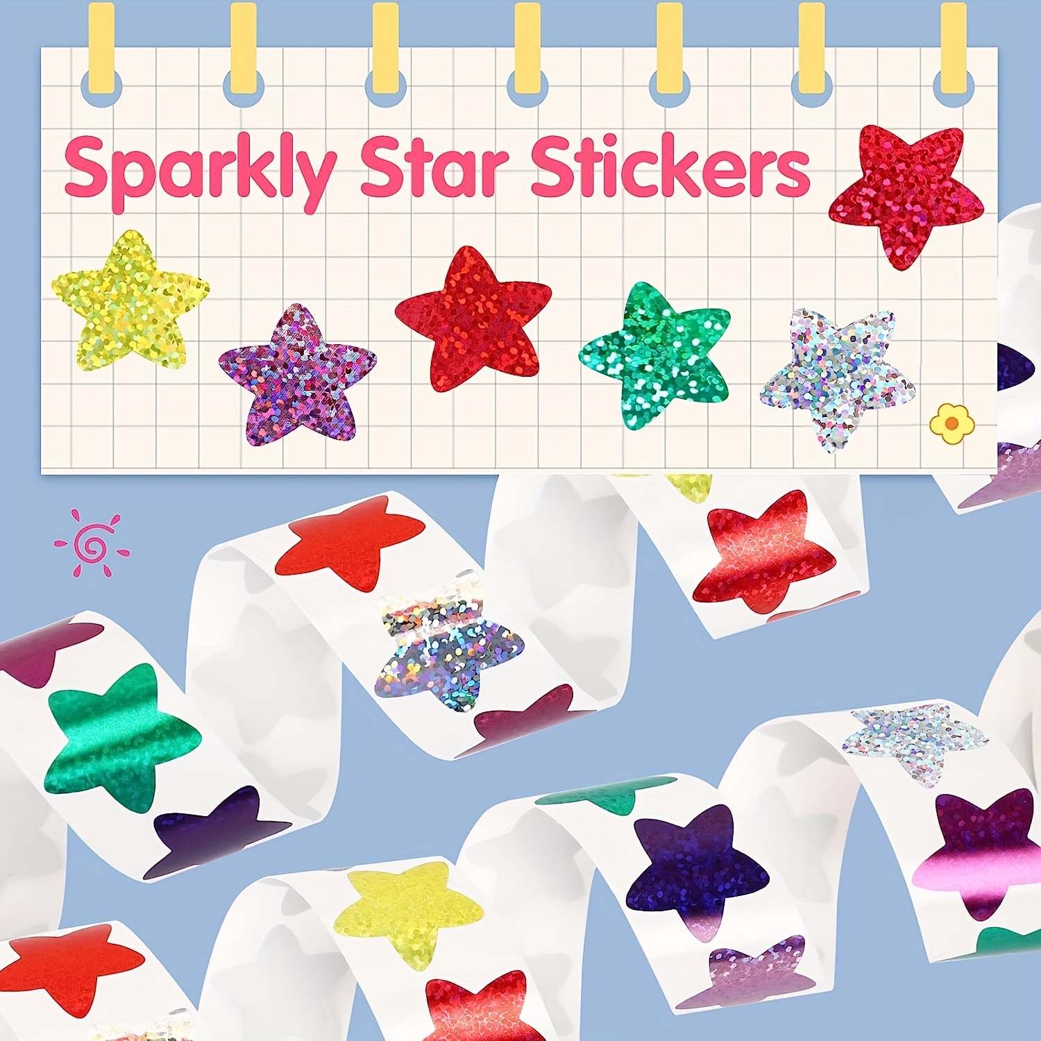 600 Small Foil Golden Star Stickers For Reward Student - Temu