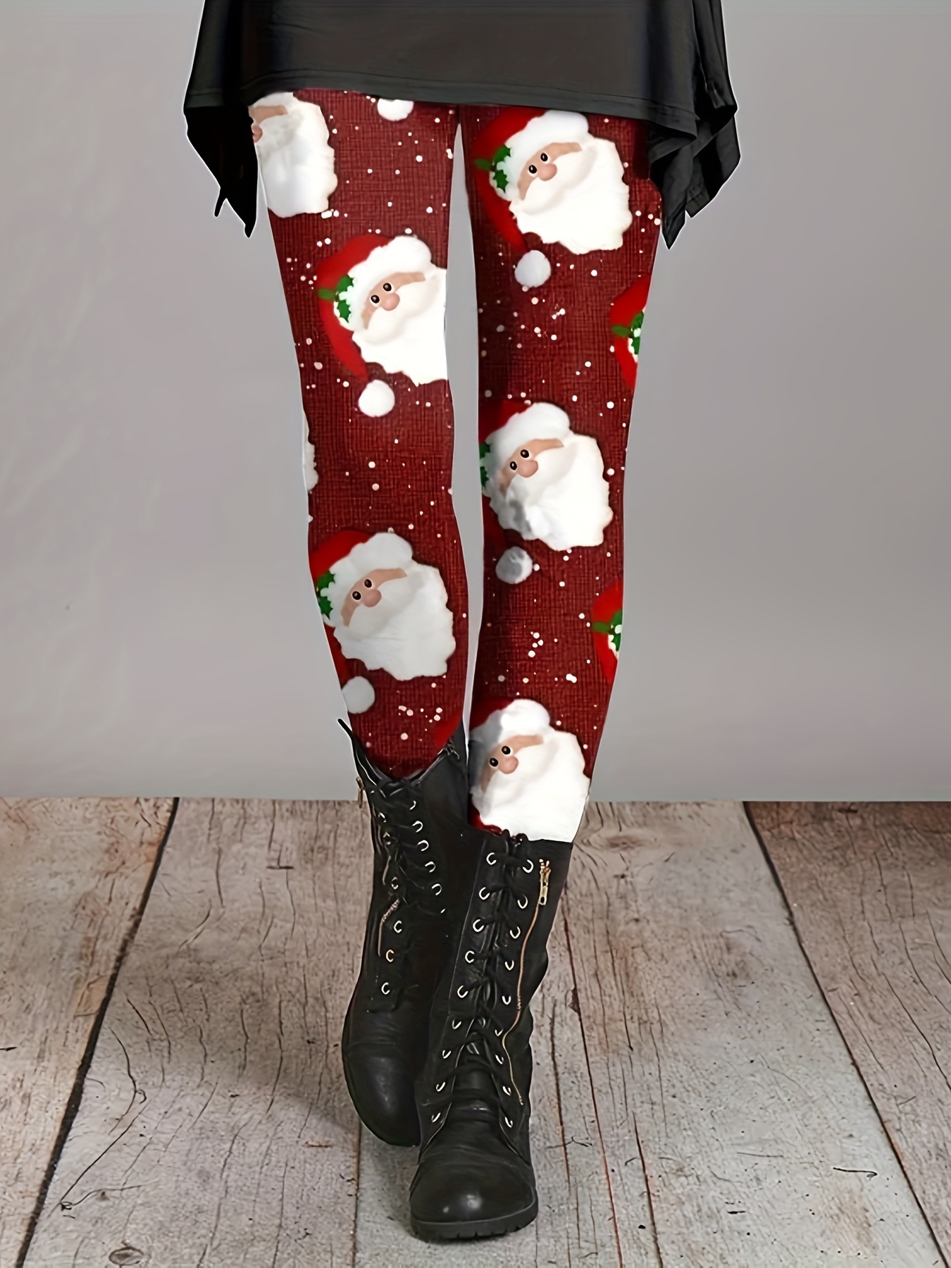 Santa Christmas Leggings - Temu