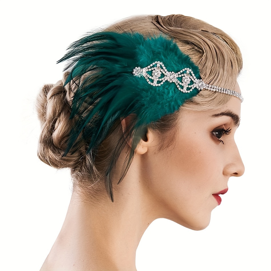 1PC Fascia Vintage Flapper Stile Anni '20 Accessori Per Capelli A Tema  Great Gatsby Per Donne