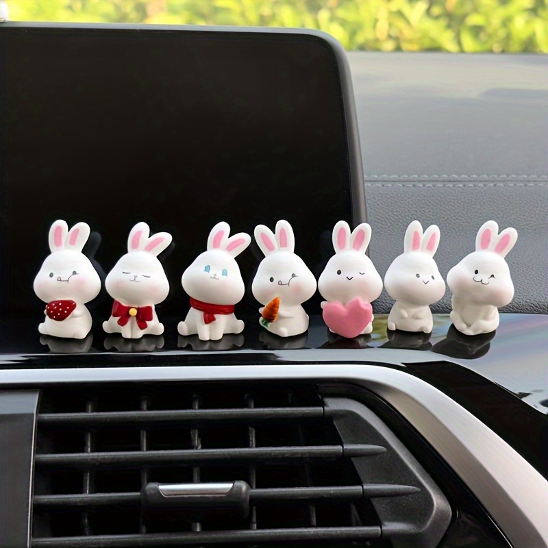 2 Stück Süße Mini-kaninchen-auto-innendekorationen Für Armaturenbrett Und  Fenster, Personalisierte Auto-ornamente, aktuelle Trends, günstig kaufen