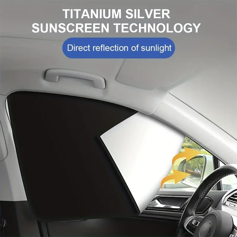 Titanium Silbernes Tuch Sonnenschutzvorhänge Magnetische - Temu Austria