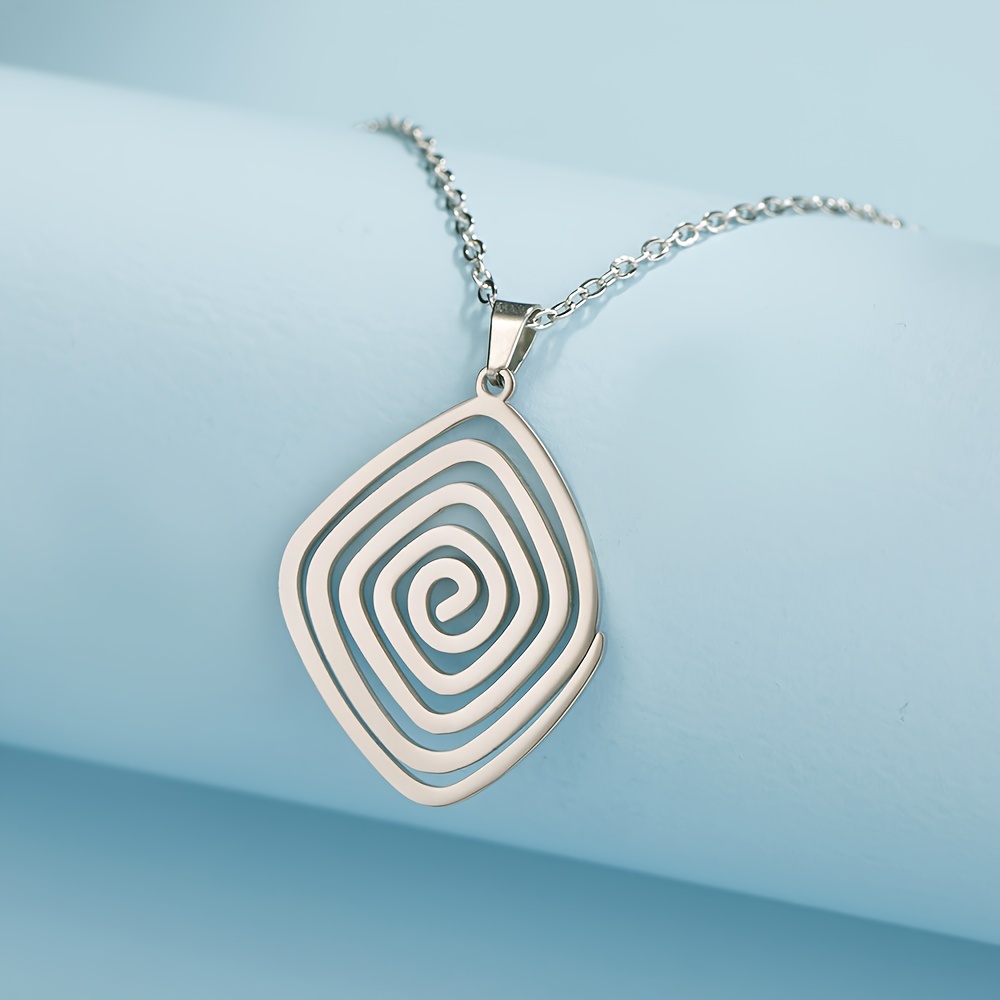 Sterling Silver Spiral Necklace