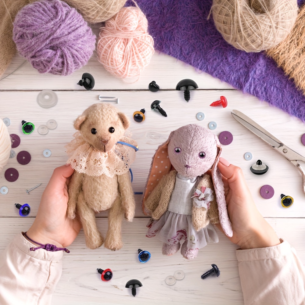 YELLOW EYES with PLASTIC BACKS - Teddy Bear Making Soft Toy Doll Animal  Craft