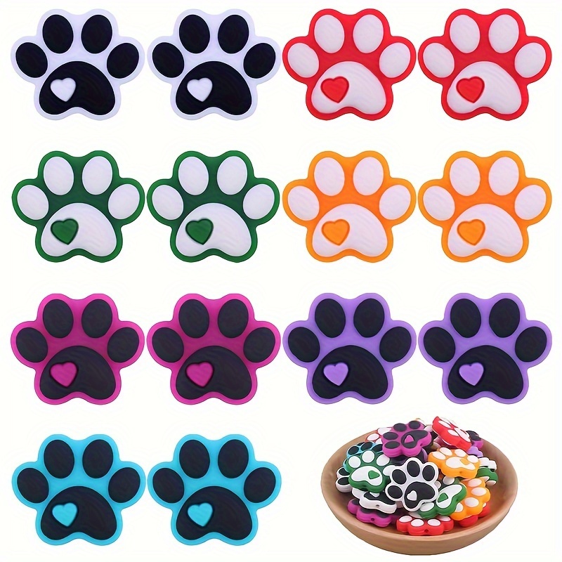 Pet Doctor Paw Silicone Assorted Beads For Jewelry Making - Temu