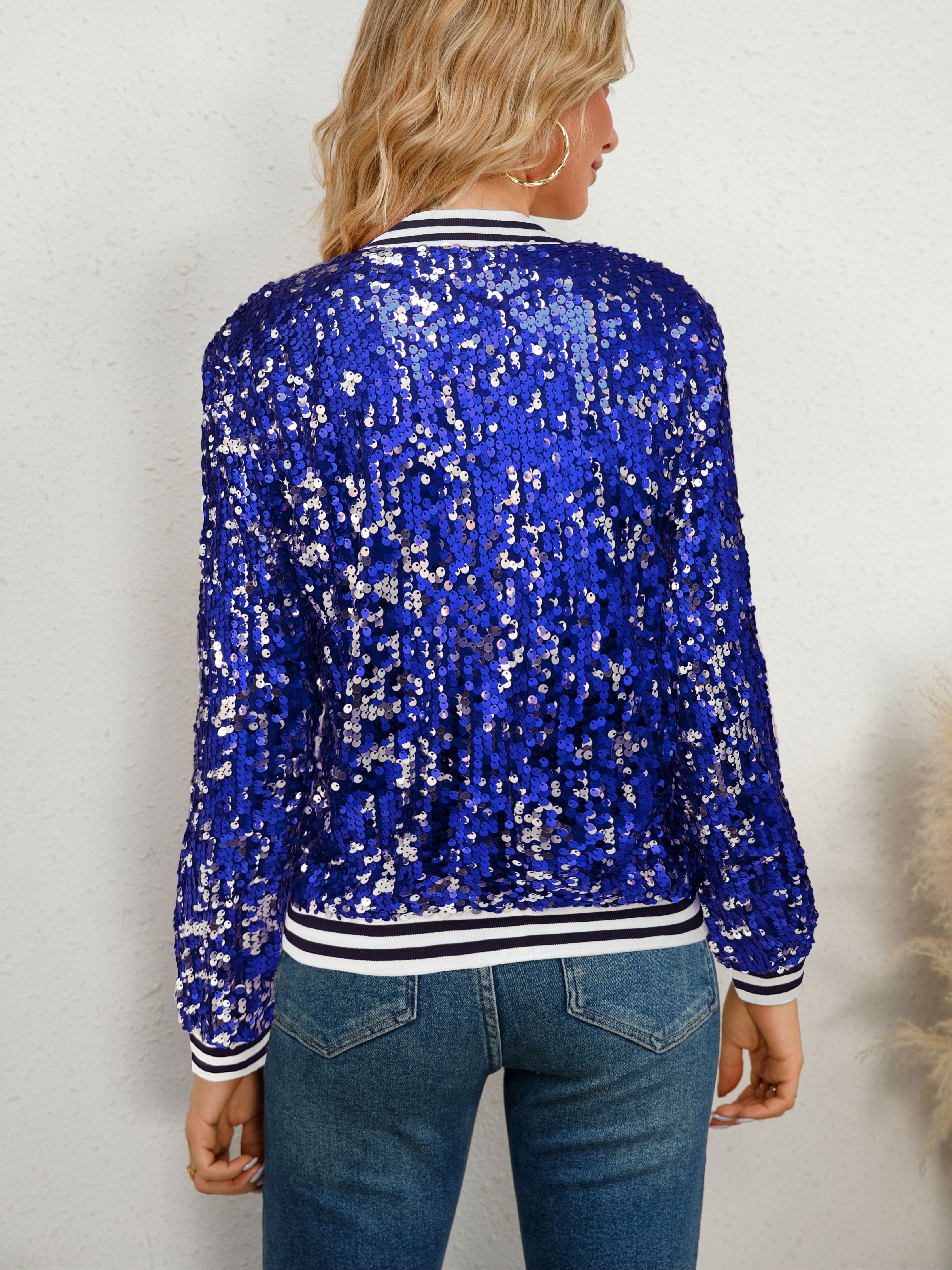 Sequin bomber clearance jacket womens