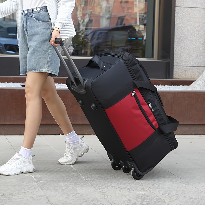Portable Large Capacity Checked Suitcase Fashion Moving - Temu