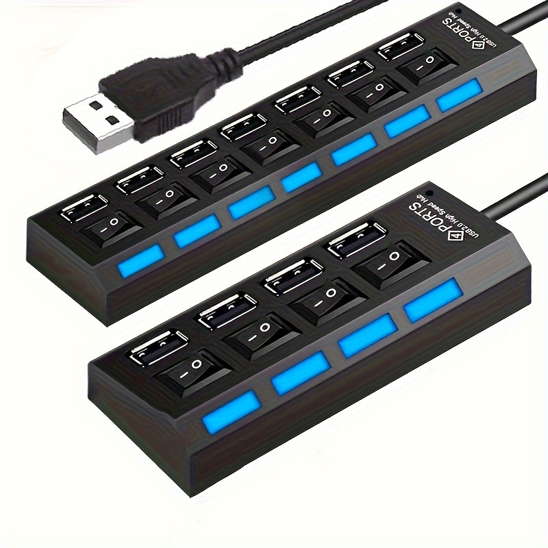 Hub USB 3.1 alimentado, divisor USB de 10 puertos LIONWEI de 10 Gbps USB  3.1 con adaptador de corriente de 60 W (12 V/5 A), cables tipo A y tipo C