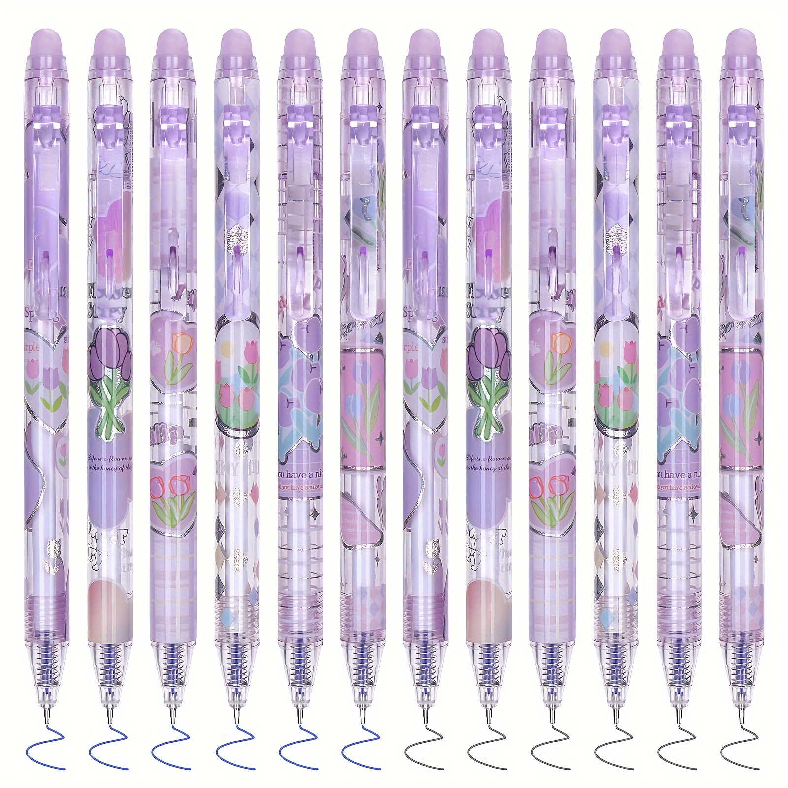 6pcs Kawaii Pens Flower Gel Pen Tulip Quick-Drying ST Head Pen