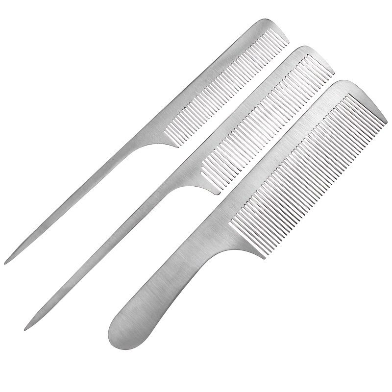 1pcs Stainless Steel Hair Salon Professional Hair Cutting Comb Hair Cutting  Tip Comb Hair Beauty Comb Cutting Comb Steel Comb Aviation Comb | Don't  Miss These Great Deals | Temu