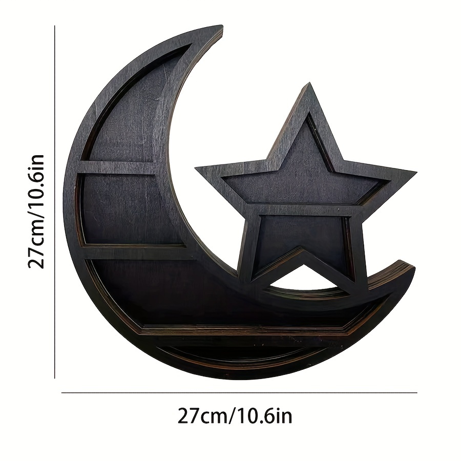 Black Moon Star Crystal Holder Essential Oil Holder Shelf - Temu Canada