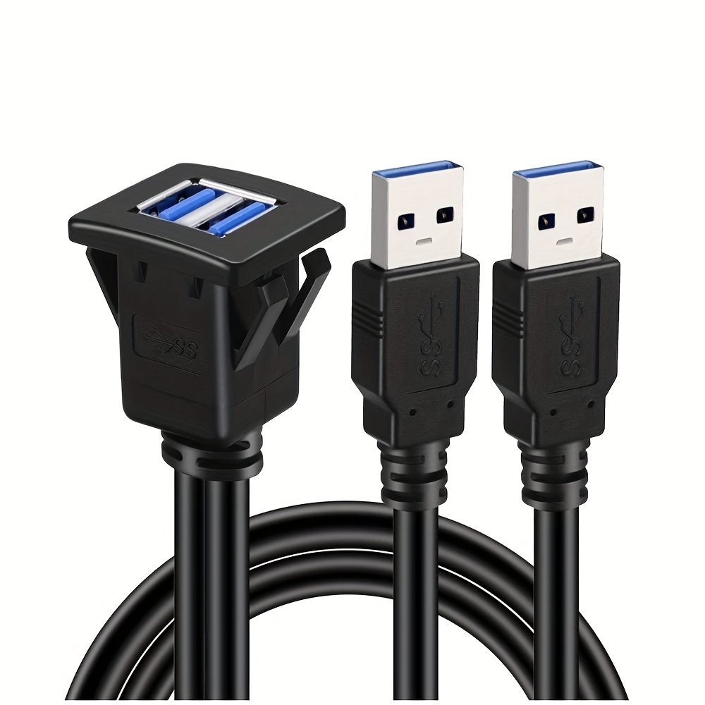 Panel Mount USB 2.0 Cable Dual USB Cable